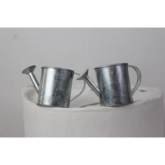 Two small tin watering pot candles - Picture 1 of 4
